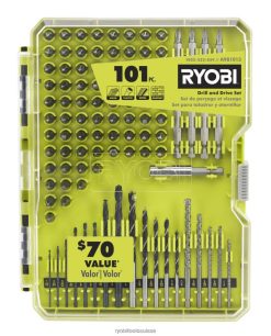 accessoires ch RYOBI 101 pièces. ensemble de perceuse et d'entraînement 24XXL4818