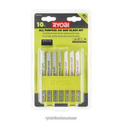 accessoires ch RYOBI 10 pièces. jeu de lames de scie sauteuse tout usage 24XXL4731