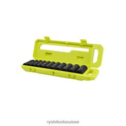 accessoires ch RYOBI 11 pièces. jeu de douilles à impact profond SAE 1/2 24XXL4799