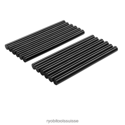 accessoires ch RYOBI 12 pièces. bâtons de colle noire tout usage pleine grandeur 24XXL4751