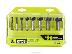 accessoires ch RYOBI 8 pièces. jeu d'embouts Forstner 24XXL4801