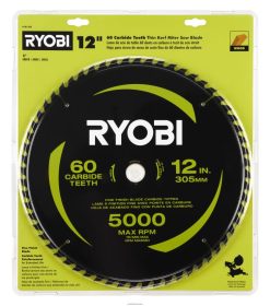 accessoires ch RYOBI Lame de scie à onglet à trait fin, 12 à 60 dents en carbure 24XXL4727