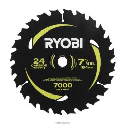 accessoires ch RYOBI Lame de scie circulaire à trait fin, 7-1/4 x 24 dents en carbure 24XXL4724