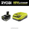 batteries et chargeurs ch RYOBI Kit de démarrage haute performance au lithium 18v one+ 4ah 24XXL4680