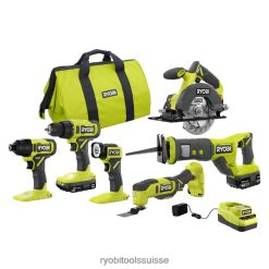 outils électroportatifs ch RYOBI Kit combiné 18 V One+ 6 outils 24XXL4857