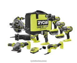 outils électroportatifs ch RYOBI Kit combiné 8 outils sans balais 18 V 24XXL4870