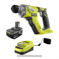 outils électroportatifs ch RYOBI Kit de marteau perforateur 18 V One+ 1/2 SDS-Plus avec (1) batterie 4,0 Ah et chargeur. 24XXL438